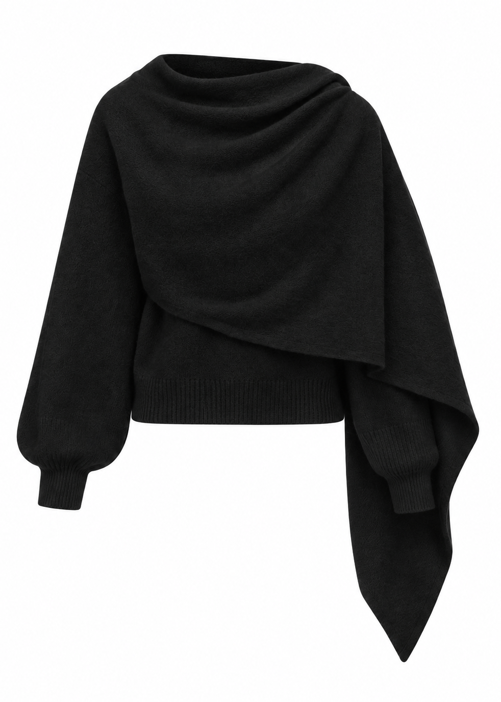 ISOLDE ALPACA BLACK SWEATER
