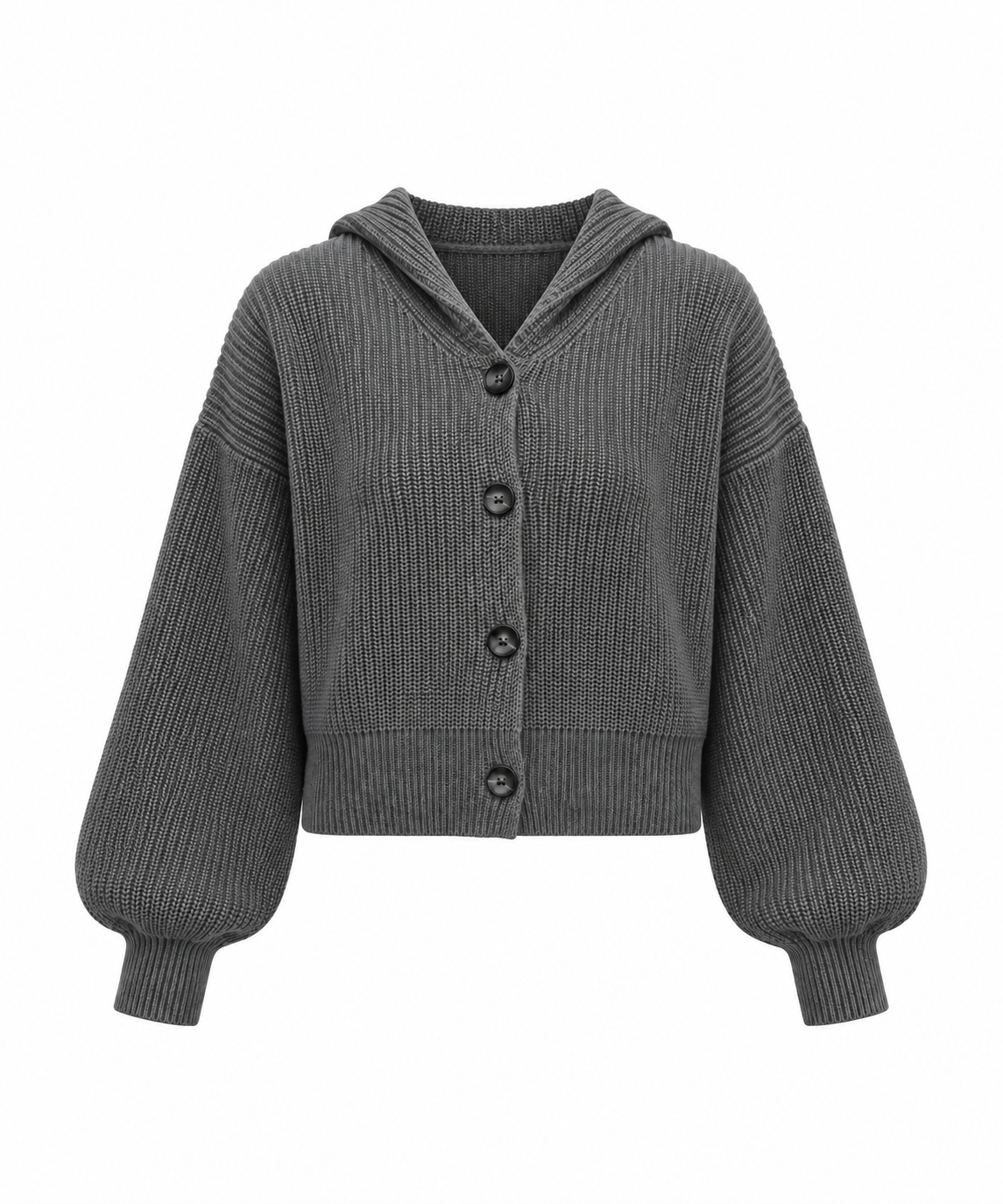 JORI GREY HOODED CARDIGAN