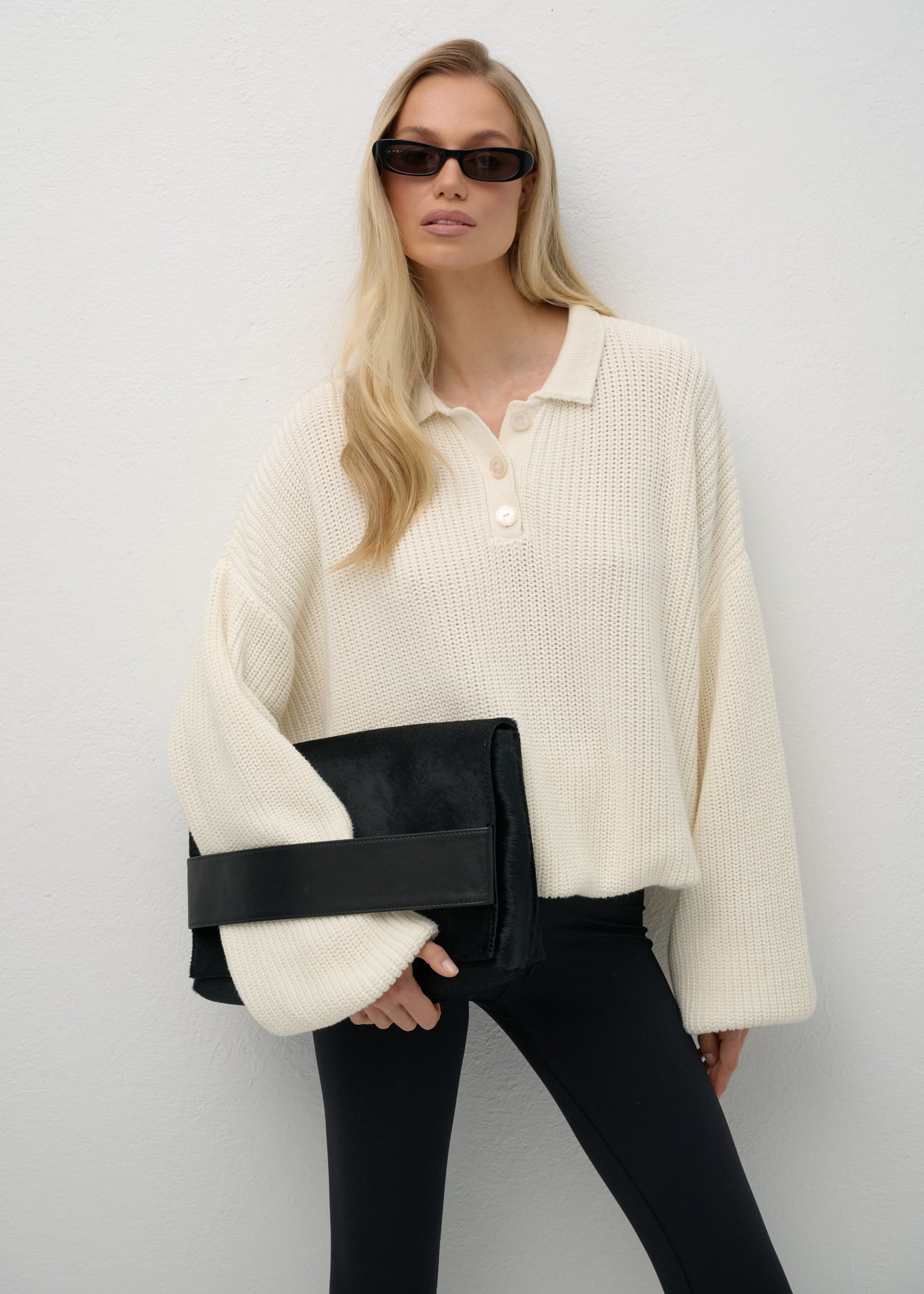 SWETER POLO ZURI ECRU LECOLLET