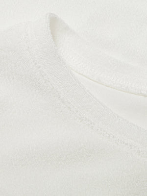 LONGSLEEVE MOLLY SHORT TERRY WHITE LECOLLET