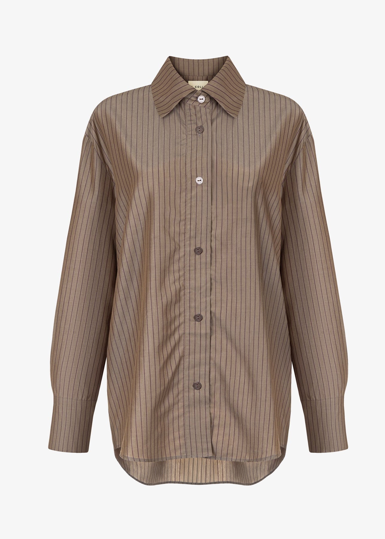 KOSZULA ANTON BROWN STRIPES LECOLLET