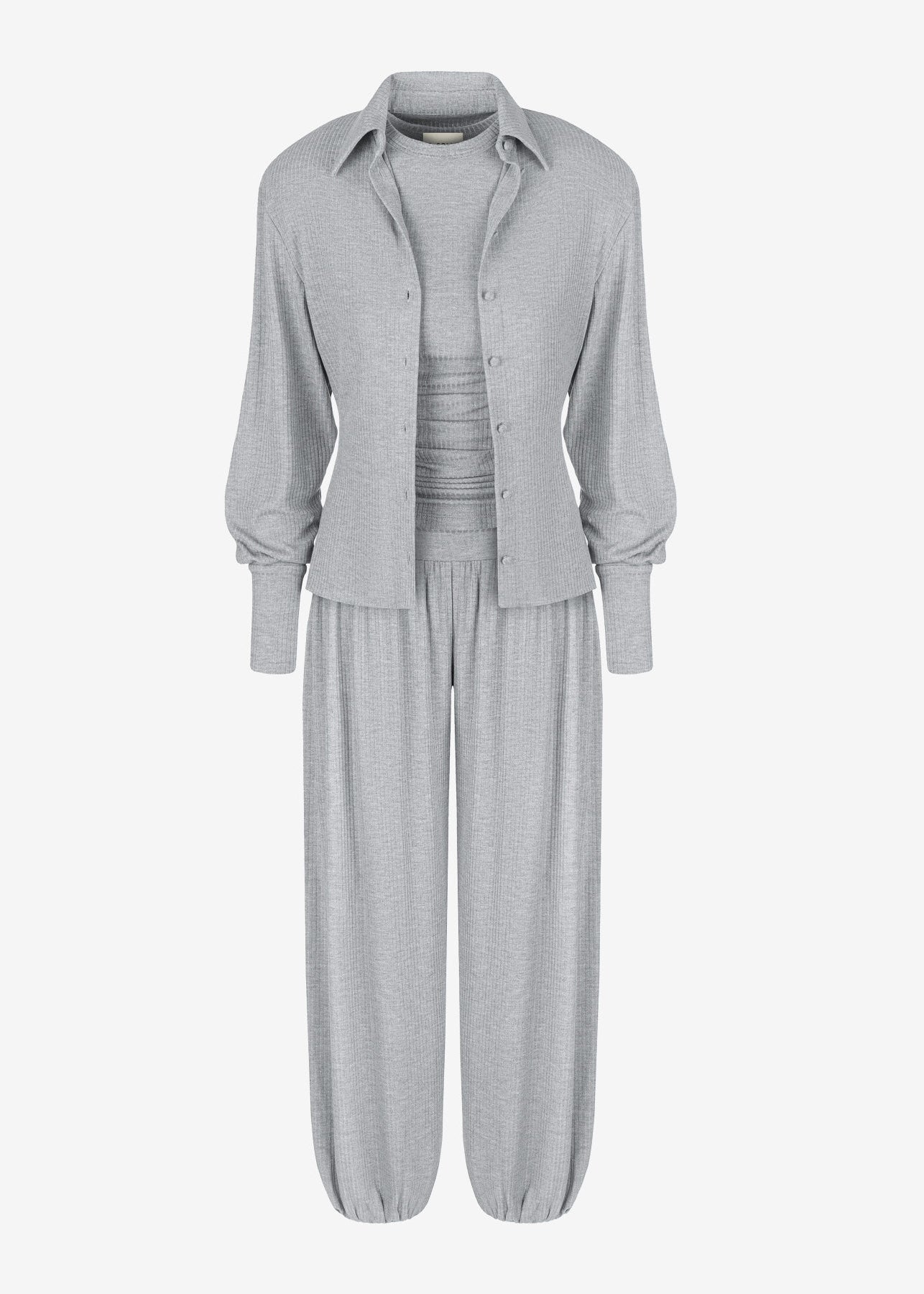 EVEA RIBBED GREY SET