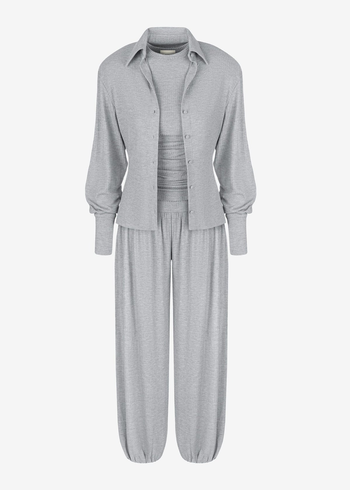 EVEA RIBBED GREY SET