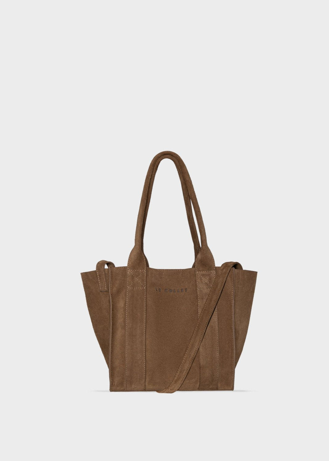 THE SMALL BAG BROWN SUEDE LECOLLET