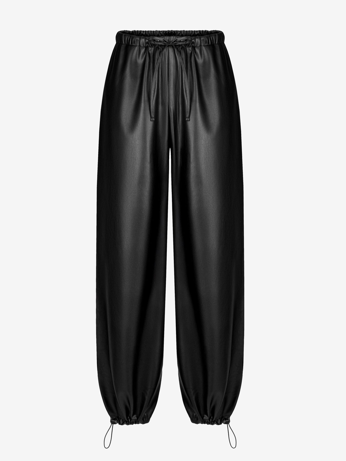 SPODNIE RONI FAUX LEATHER BLACK