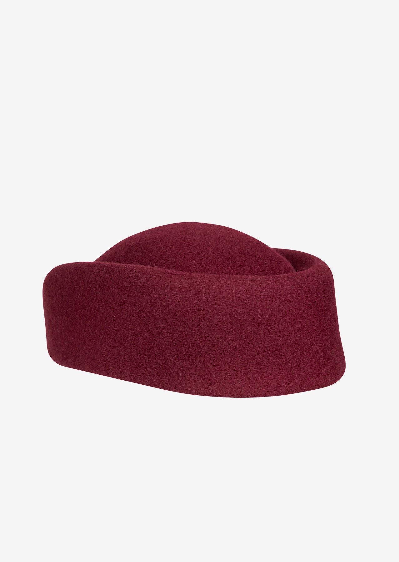 SIA BURGUNDY PILLBOX HAT
