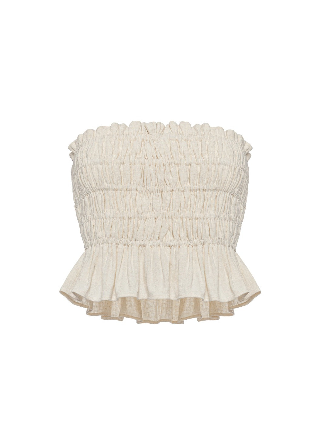 AIDA TOP LINEN NATURAL LECOLLET