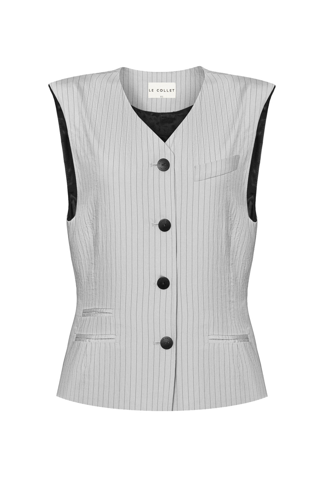 PACO VEST GREY STRIPES LECOLLET