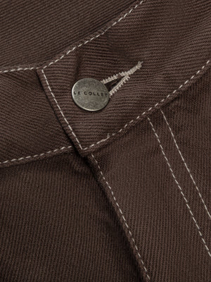 SZORTY VISO RIB BROWN LECOLLET