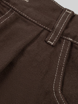 SZORTY VISO RIB BROWN LECOLLET
