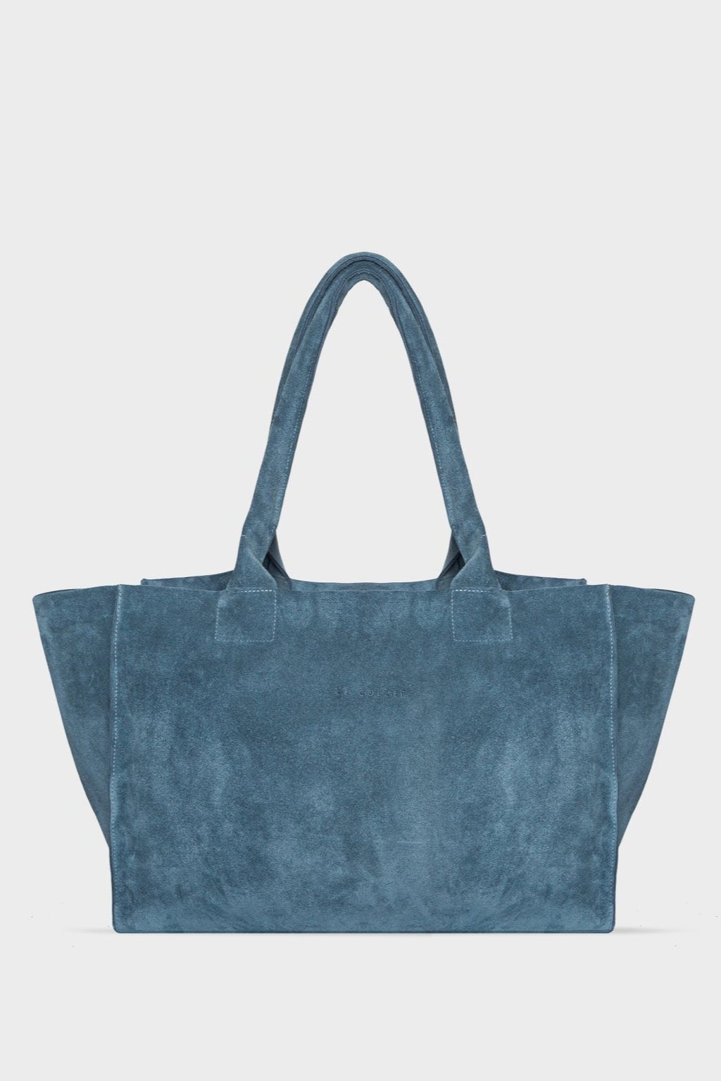 BIG BAG DUSTY BLUE SUEDE LECOLLET