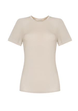 T-SHIRT SLIM BEIGE LECOLLET