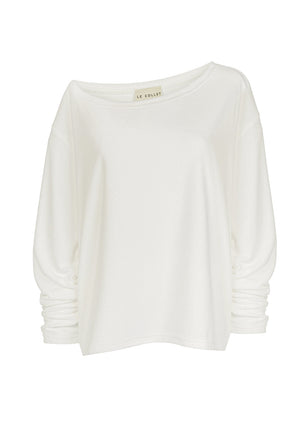 LONGSLEEVE MOLLY SHORT TERRY WHITE LECOLLET