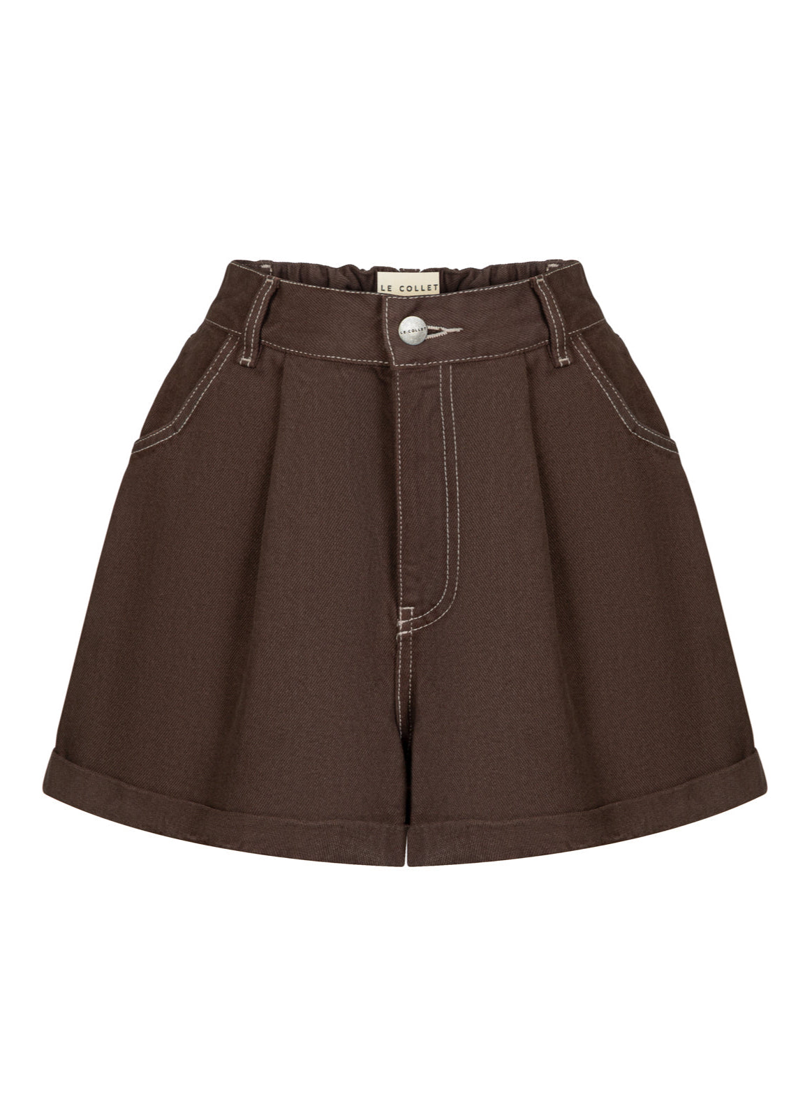 SZORTY VISO RIB BROWN LECOLLET