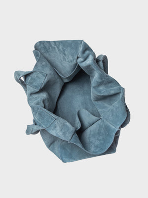 BIG BAG DUSTY BLUE SUEDE LECOLLET