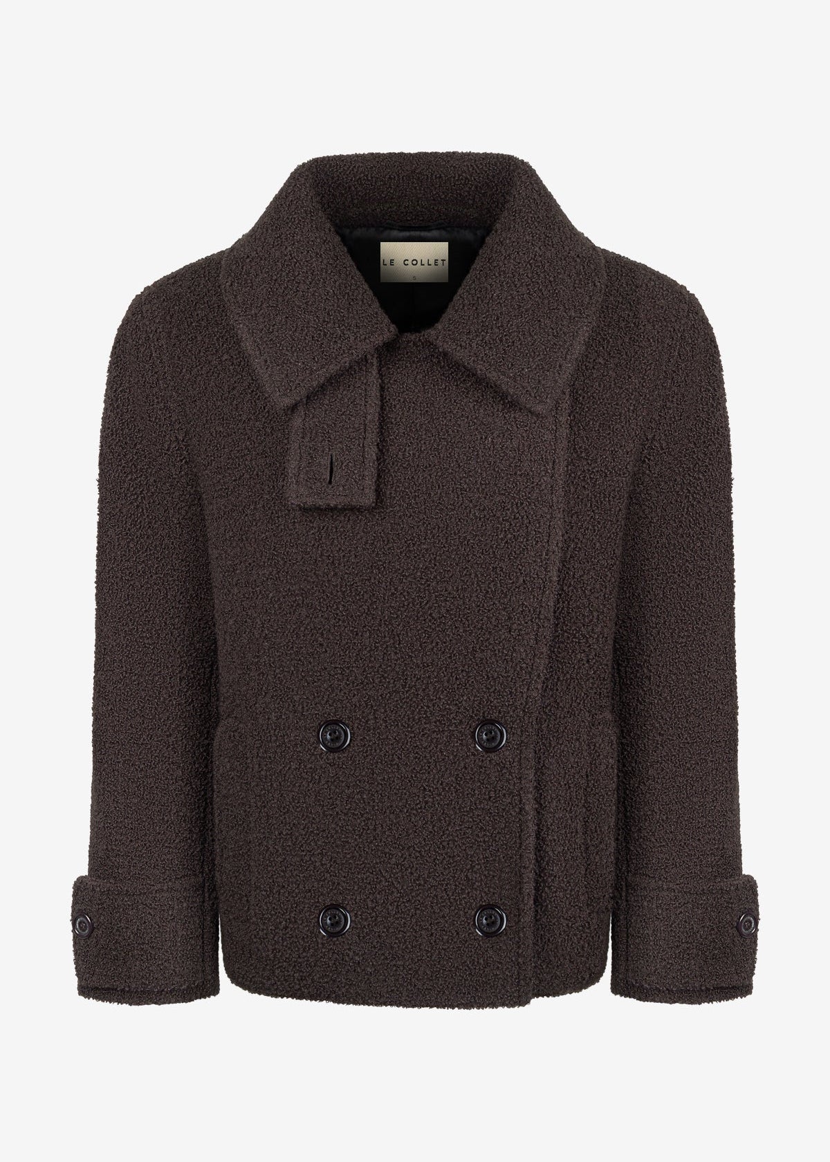 KURTKA IRMIN WOOL BOUCLE BROWN