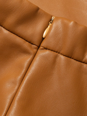 MOA FAUX LEATHER BROWN LECOLLET