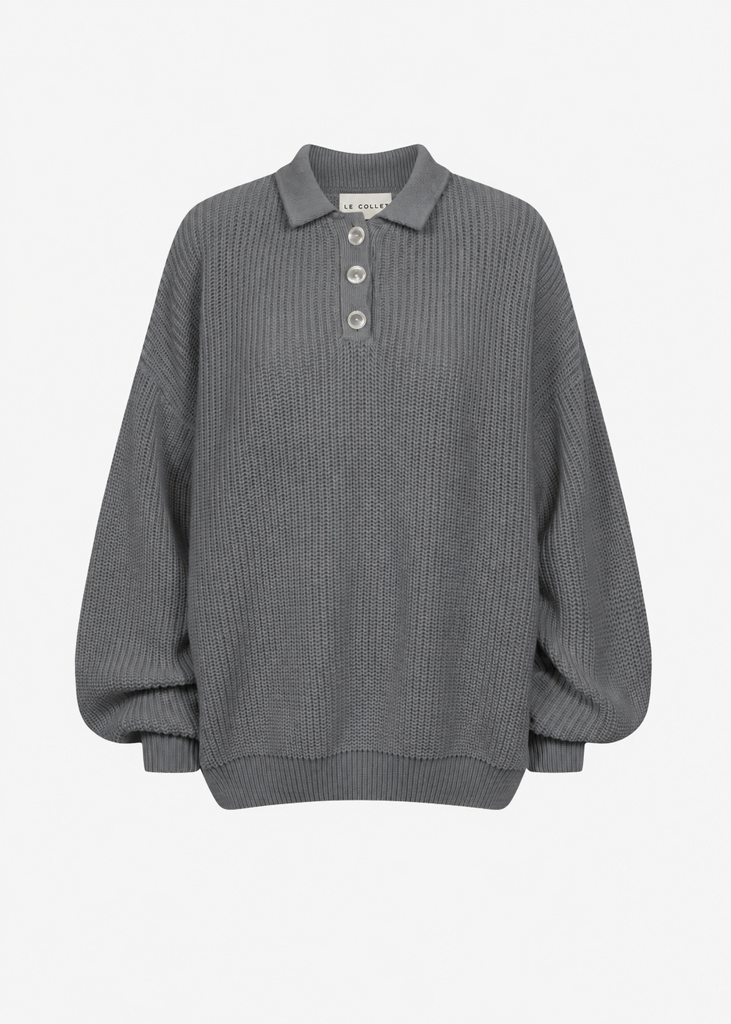 SWETER POLO ZURI GREY MELANGE